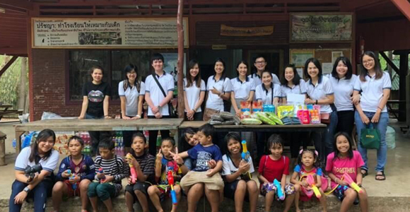 Employees in Thailand help local school